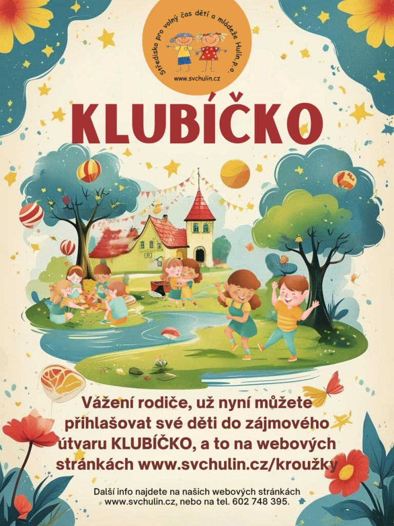 Spuštěno přihlašování do z.ú. Klubíčko!