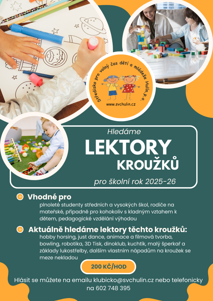 Hledáme lektory kroužků na příští školní rok