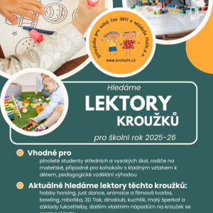 Hledáme lektory kroužků na příští školní rok