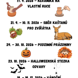 Přehled akcí SVČ HULÍN do konce roku 2026