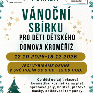 Vánoční sbírka pro děti Dětského domova Kroměříž 